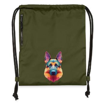 Sheepdog - Gymsac made from recycled material - military green - Front