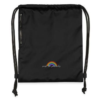 🌈 Smash the Patriarchy – Feminist Rainbow Design - Turnbeutel aus Recycling-Material - Schwarz - Vorne