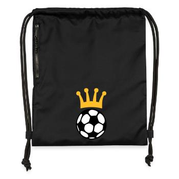 KING FOOTBALL - Gymsac made from recycled material - black - Front