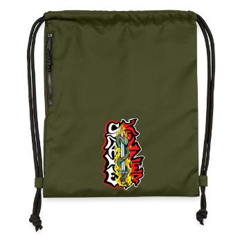 Snake Killer - Gymsac made from recycled material - military green - Front