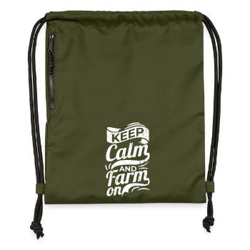 Bleib Ruhig und bestelle das Land - Turnbeutel aus Recycling-Material - military Green - Vorne