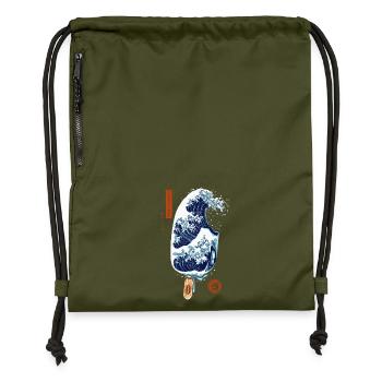 Japan - Kanagawa Eisstiel - Turnbeutel aus Recycling-Material - military Green - Vorne