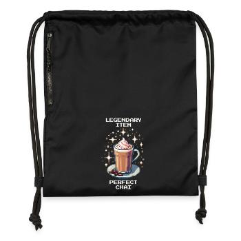 Objet légendaire : Chai parfait | Chai Latte - Sac à cordon en polyester recyclé - military green - Devant