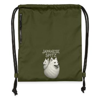 Japanese Spitz - Turnbeutel aus Recycling-Material - military Green - Vorne