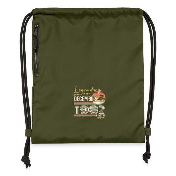 December 1982 43rd Anniversary Gift - Gymsac made from recycled material - military green - Front