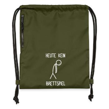 No board game today - Gymsac made from recycled material - military green - Front
