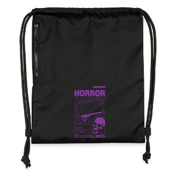 Horror Addict VHS Aesthetic Skull - Turnbeutel aus Recycling-Material - Schwarz - Vorne