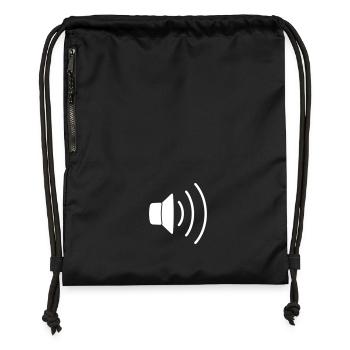 speaker right - Turnbeutel aus Recycling-Material - Schwarz - Vorne