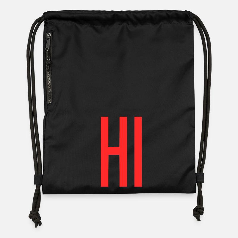 salut - Sac à cordon en polyester recyclé - noir