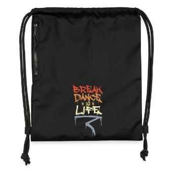 Break Dance Is Life - Gymsac made from recycled material - black - Front