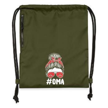 Fechter Oma Fechten - Turnbeutel aus Recycling-Material - military Green - Vorne