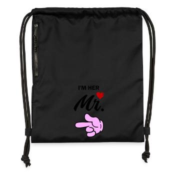 In my mr - Gymsac made from recycled material - black - Front
