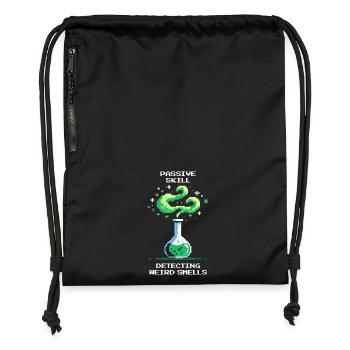 Passive skill: detecting strange smells | Chemistry - Gymsac made from recycled material - military green - Front