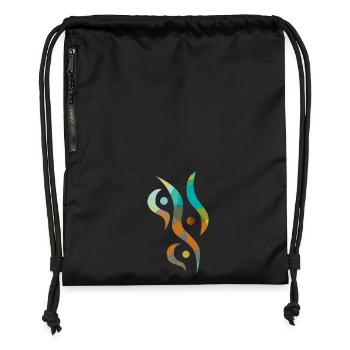 Yoga design_31 - Sac à cordon en polyester recyclé - noir - Devant