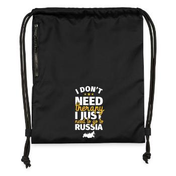 Russland Russe Heimat Russlandliebhaber Geschenk - Turnbeutel aus Recycling-Material - Schwarz - Vorne