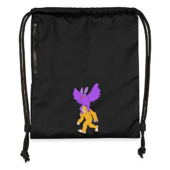 Papillon de nuit - Sac à cordon en polyester recyclé - noir - Devant