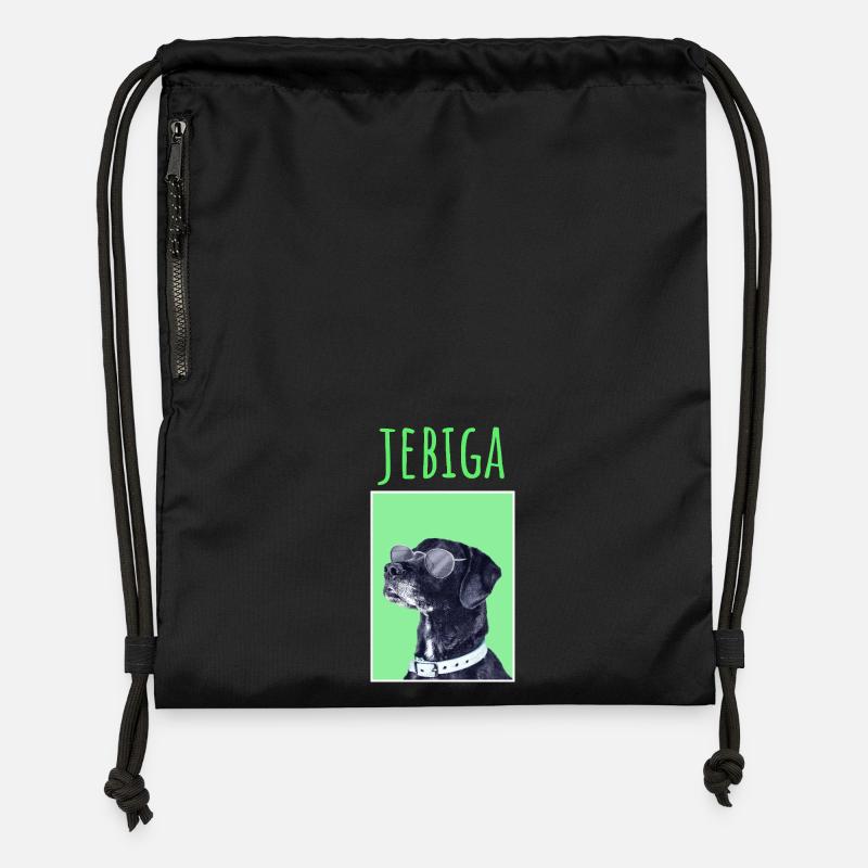 JEBIGA MAJICA - Turnbeutel aus Recycling-Material - Schwarz