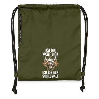 Medieval Shield Wall Medieval Market Viking - Gymsac made from recycled material - military green - Front