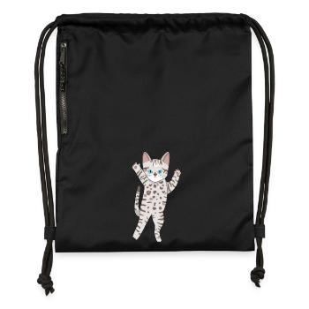 Grey Bengal - Gymsac made from recycled material - black - Front