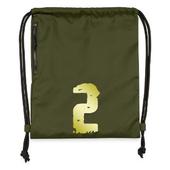 2 Number Vintage - Gymsac made from recycled material - military green - Front