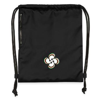 Croix Basque Lauburu - Sac à cordon en polyester recyclé - noir - Devant