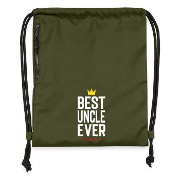 Best Uncle Ever - Gymsac made from recycled material - military green - Front