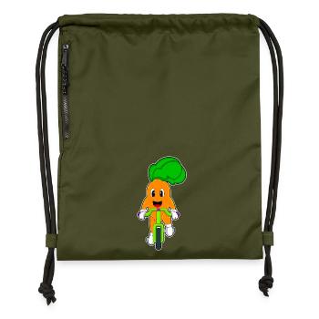Vélo carotte - Sac à cordon en polyester recyclé - military green - Devant
