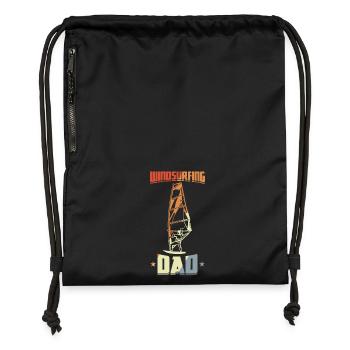 Papa Planche à voile - Sac à cordon en polyester recyclé - noir - Devant