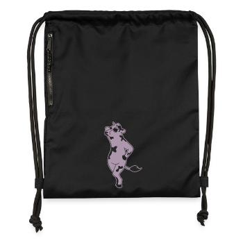 Elegant Cow Model Silhouette Farm - Gymsac made from recycled material - black - Front