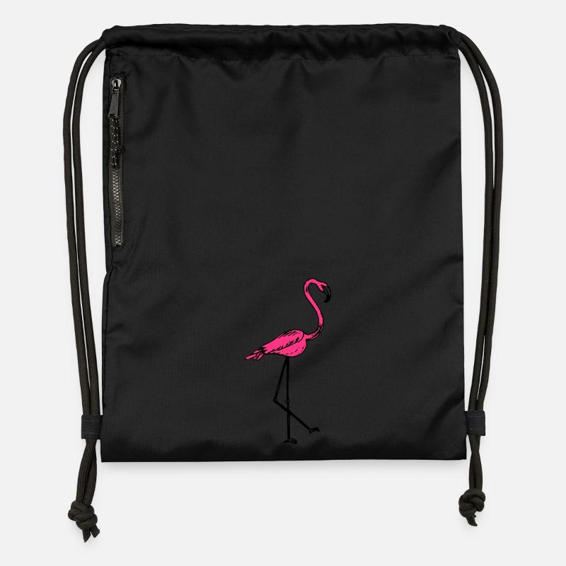 flamingo - Sac à cordon en polyester recyclé - noir