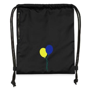 luftballons - Turnbeutel aus Recycling-Material - Schwarz - Vorne