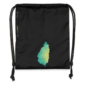 Saint Lucia - Gymsac made from recycled material - black - Front
