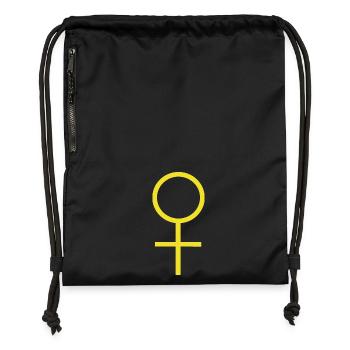 Journée de la femme - Sac à cordon en polyester recyclé - noir - Devant