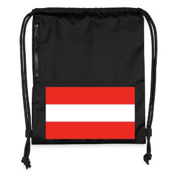 Austria national flag - Gymsac made from recycled material - black - Front
