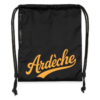Ardèche lettering - Gymsac made from recycled material - black - Front