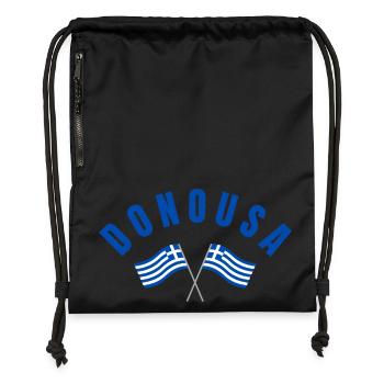 Donousha Crossed Flags Emblem - Gymsac made from recycled material - black - Front