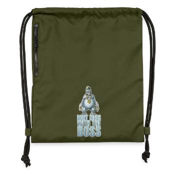 Dont mess with the Boss - Turnbeutel aus Recycling-Material - military Green - Vorne