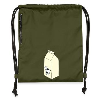 sac de lait - Sac à cordon en polyester recyclé - military green - Devant