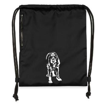 Griffon Bleu de Gascogne « Black Edition » - Sac à cordon en polyester recyclé - military green - Devant