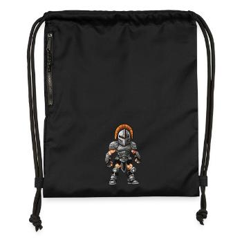 Gladiateur spartiate - Sac à cordon en polyester recyclé - noir - Devant