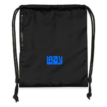 LAZY Vibes – Détente à porter - Sac à cordon en polyester recyclé - noir - Devant