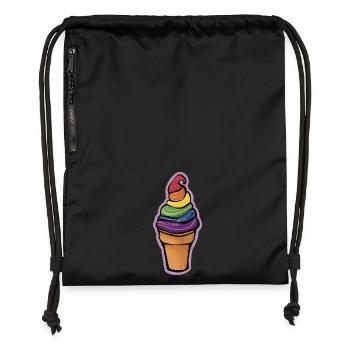 Taste the Love - Gymsac made from recycled material - black - Front