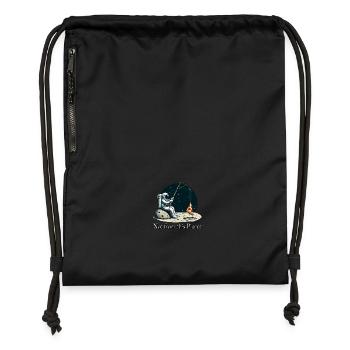 Astronaut Pizza Fishing in Space - Gymsac made from recycled material - black - Front