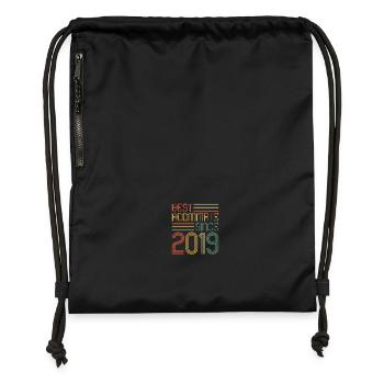Best roommate since 2019 love your roomates - Gymsac made from recycled material - black - Front
