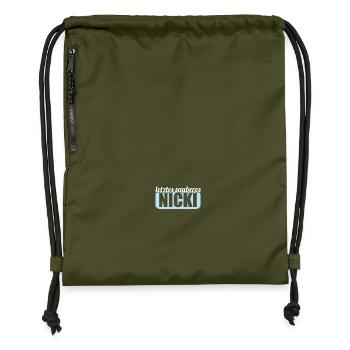 DDR Osten Ossi Letztes sauberes Nicki - Turnbeutel aus Recycling-Material - military Green - Vorne