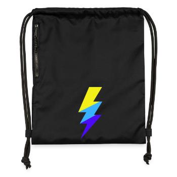 TriColor Neon Beam - Gymsac made from recycled material - black - Front