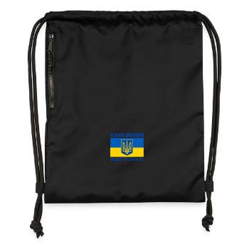 Slava ukraini - Gymsac made from recycled material - black - Front