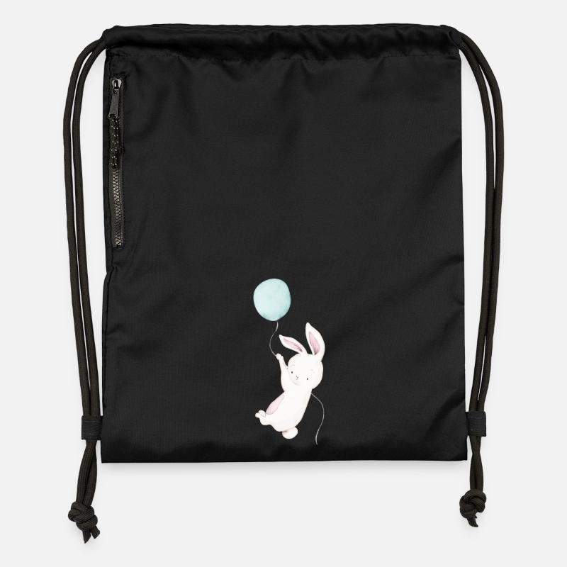 Hase - Turnbeutel aus Recycling-Material - Schwarz