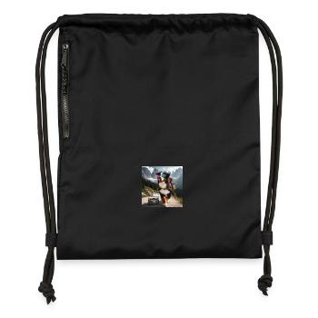 Berner Sennenhund - Turnbeutel aus Recycling-Material - Schwarz - Vorne
