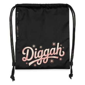 Diggah - Funny Memes - Gymsac made from recycled material - black - Front